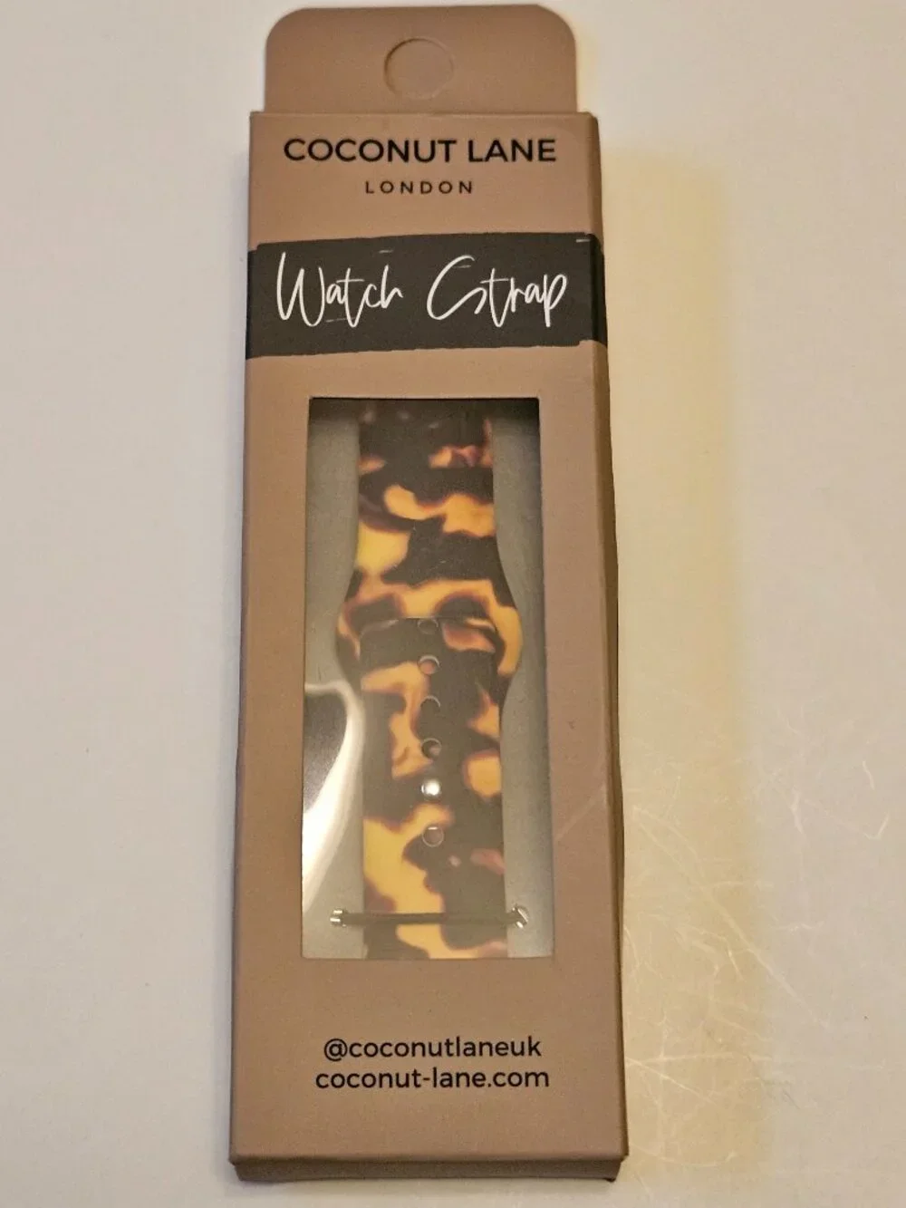 Apple Watch Band Tortoise Shell by Coconut Lane London Fits 38-40-41